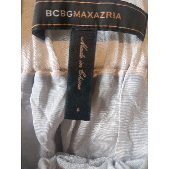 BCBG Maxazria Mini Bubble Skirt SM Womens Soft Blue High Waist Pleated W/Pockets - Picture 7 of 10